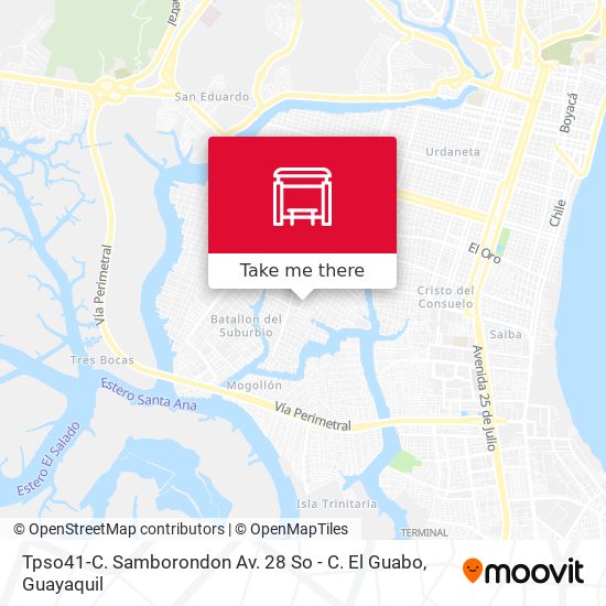 Tpso41-C. Samborondon Av. 28 So - C. El Guabo map