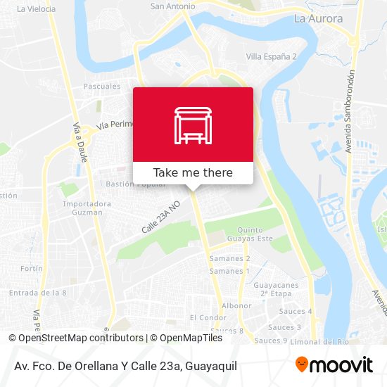 Mapa de Av. Fco. De Orellana  Y  Calle 23a