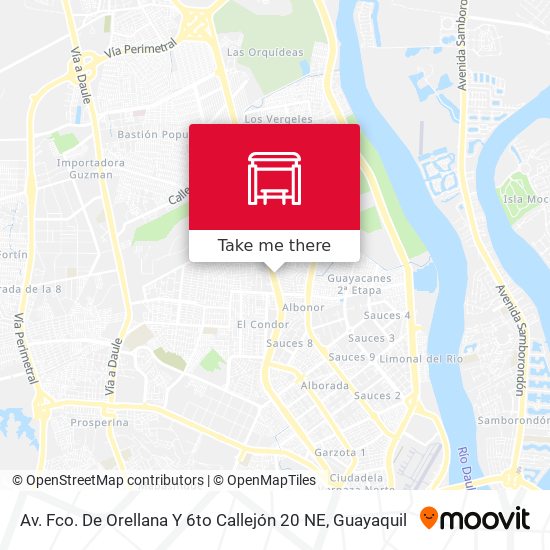 Mapa de Av. Fco. De Orellana  Y  6to Callejón 20 NE