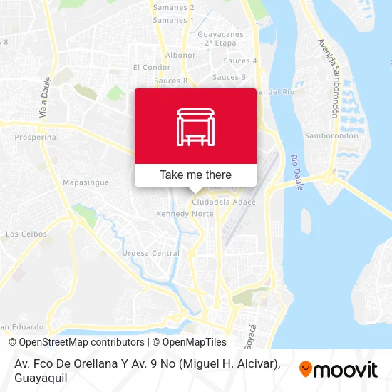 Mapa de Av. Fco De Orellana  Y  Av. 9 No (Miguel H. Alcivar)