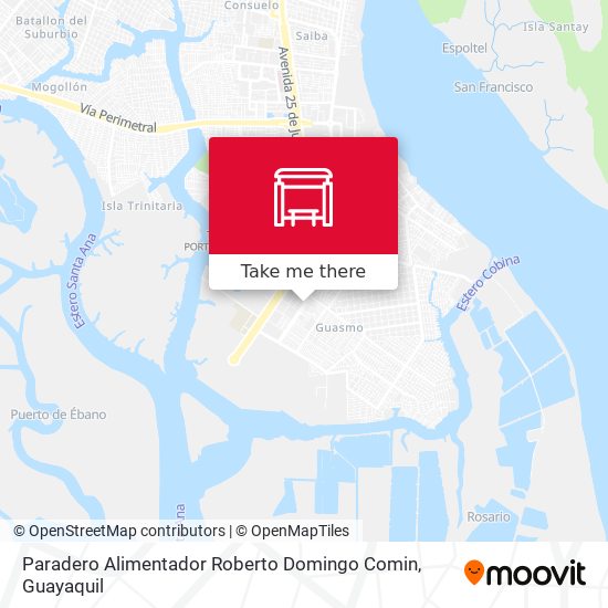 Mapa de Paradero Alimentador Roberto Domingo Comin