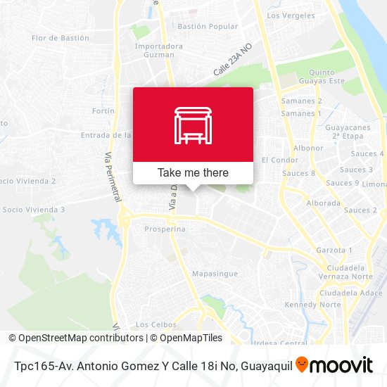 Mapa de Tpc165-Av. Antonio Gomez Y Calle 18i No