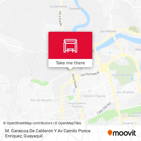 Mapa de M. Garaicoa De Calderón Y Av Camilo Ponce Enriquez