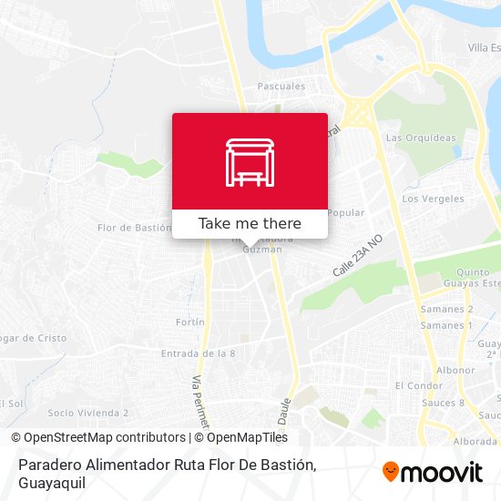 Mapa de Paradero Alimentador Ruta Flor De Bastión