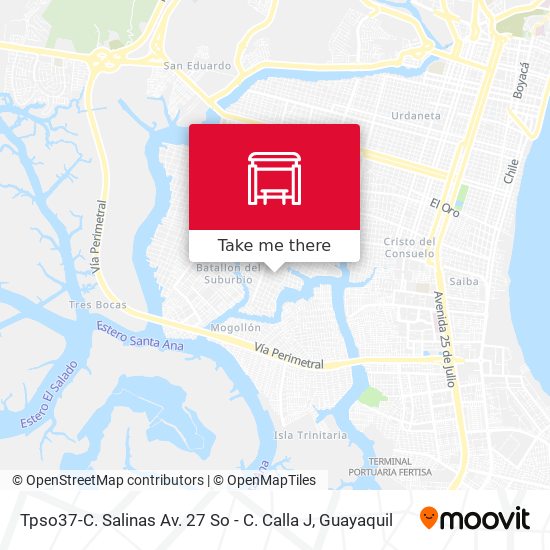 Mapa de Tpso37-C. Salinas Av. 27 So - C. Calla J