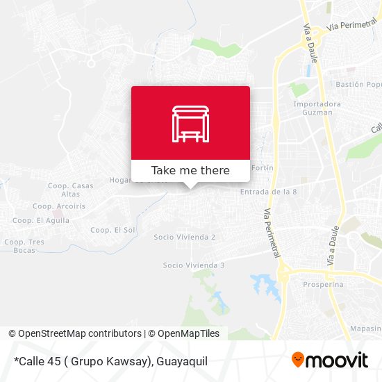 *Calle 45 ( Grupo Kawsay) map