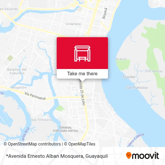 Mapa de *Avenida Ernesto Alban Mosquera