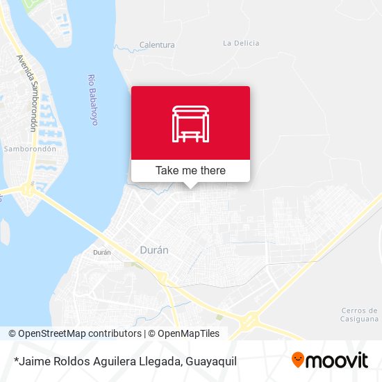 *Jaime Roldos Aguilera Llegada map