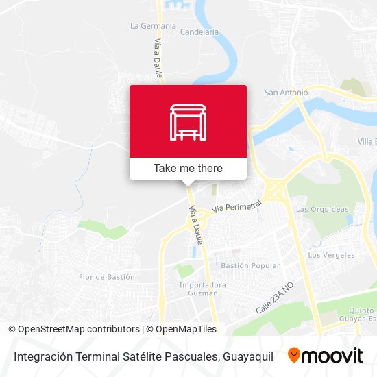 Integración Terminal Satélite Pascuales map