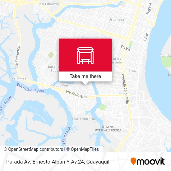 Mapa de Parada Av. Ernesto Alban  Y Av.24