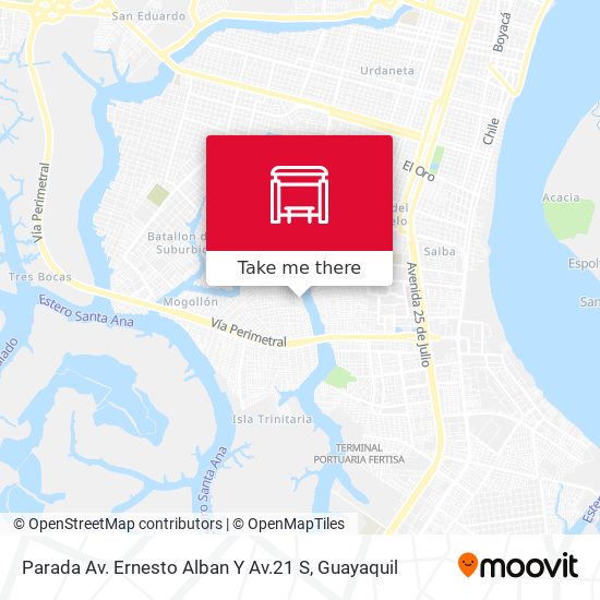 Parada Av. Ernesto Alban Y Av.21 S map