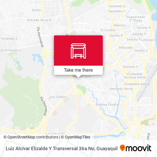 Mapa de Luiz Alcívar Elizalde Y Transversal 36a No
