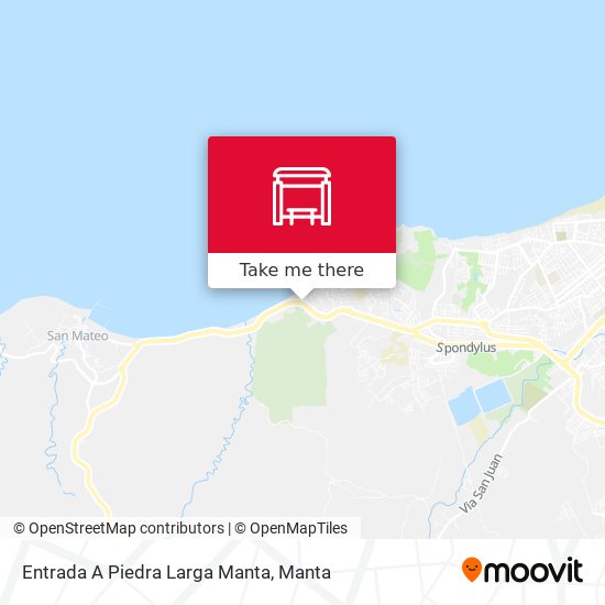 Entrada A Piedra Larga Manta map