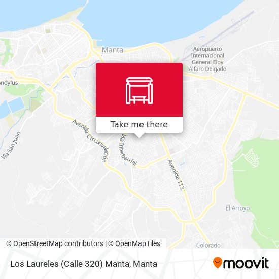 Los Laureles (Calle 320) Manta map