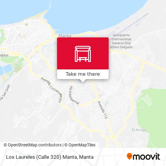 Los Laureles (Calle 320) Manta map