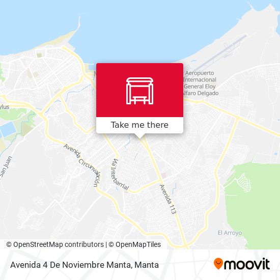 Mapa de Avenida 4 De Noviembre Manta