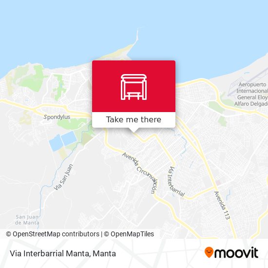 Mapa de Via Interbarrial Manta