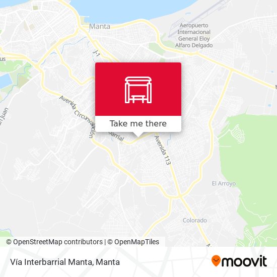 Vía Interbarrial Manta map