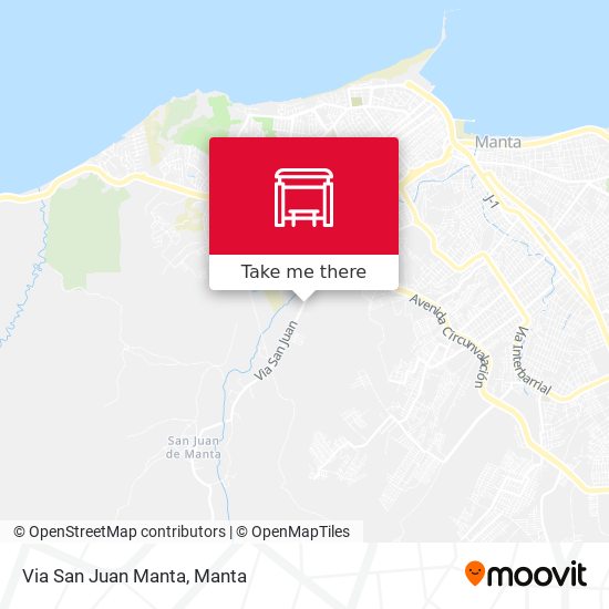 Mapa de Via San Juan Manta
