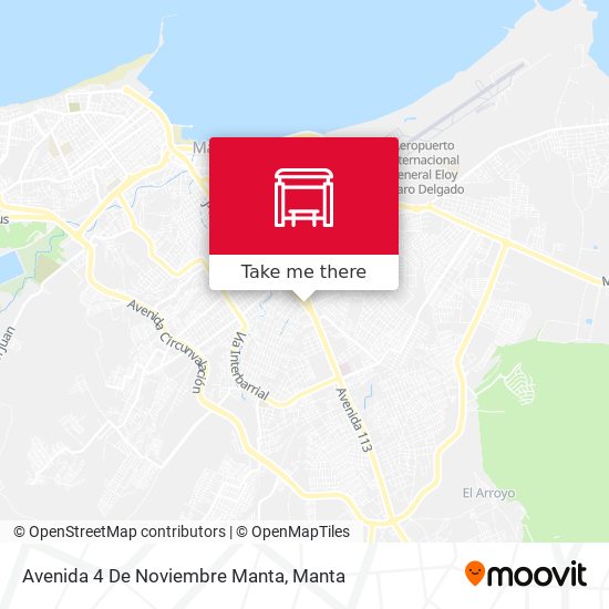 Mapa de Avenida 4 De Noviembre Manta