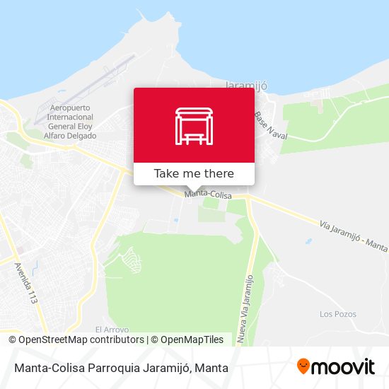 Manta-Colisa Parroquia Jaramijó map