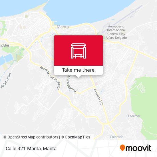 Calle 321 Manta map