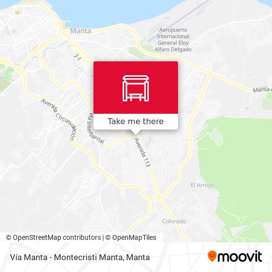 Vía Manta - Montecristi Manta map