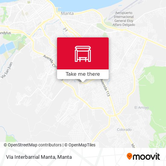 Vía Interbarrial Manta map