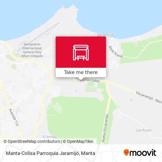 Manta-Colisa Parroquia Jaramijó map