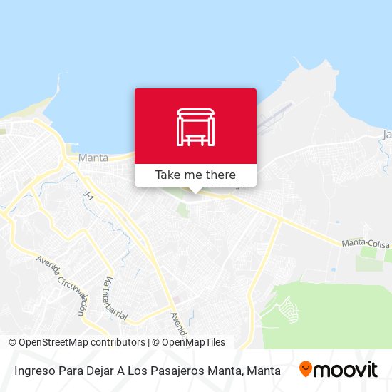 Mapa de Ingreso Para Dejar A Los Pasajeros Manta