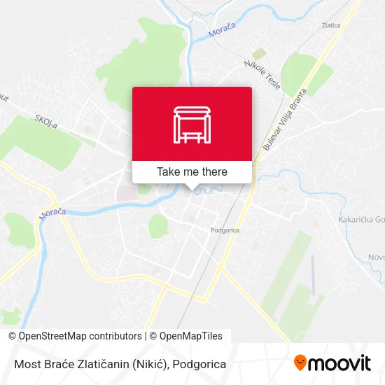 Karta Most Braće Zlatičanin (Nikić)