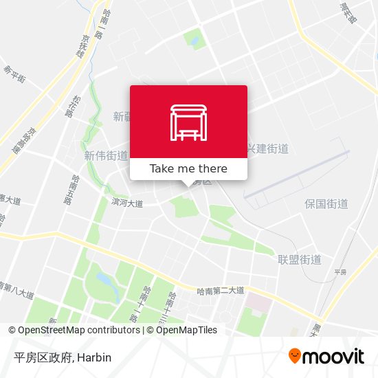 平房区政府 map