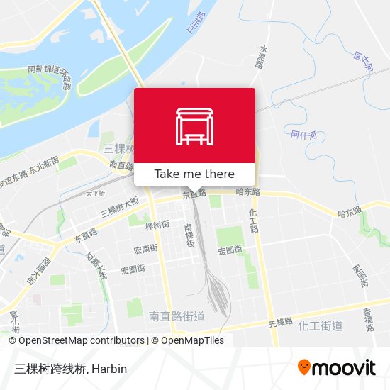 三棵树跨线桥 map