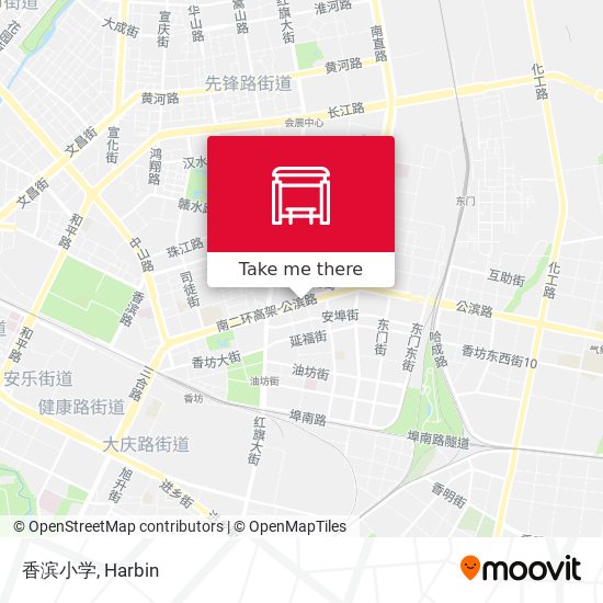 香滨小学 map