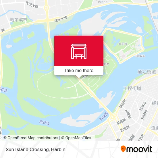 Sun Island Crossing map