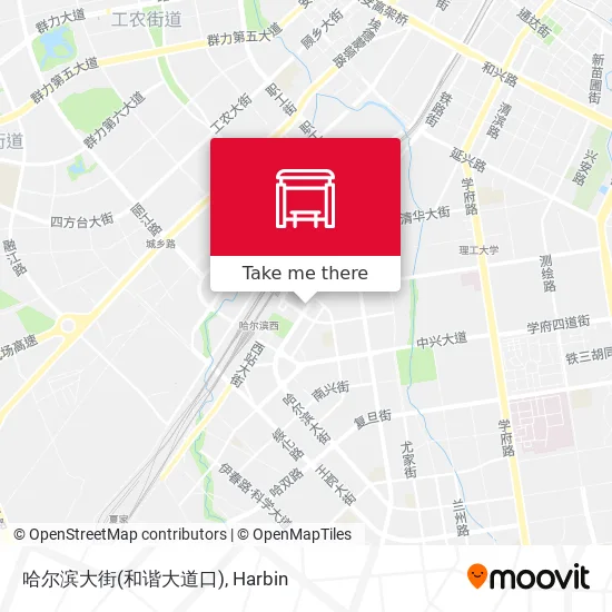 哈尔滨大街(和谐大道口) map