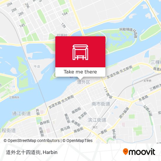 道外北十四道街 map
