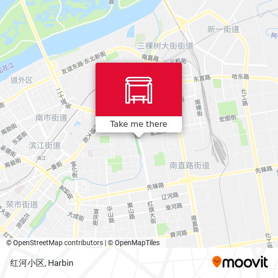 红河小区 map