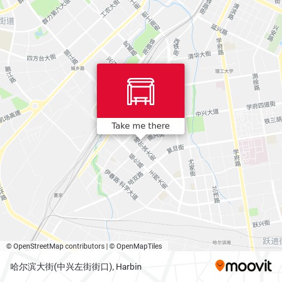哈尔滨大街(中兴左街街口) map