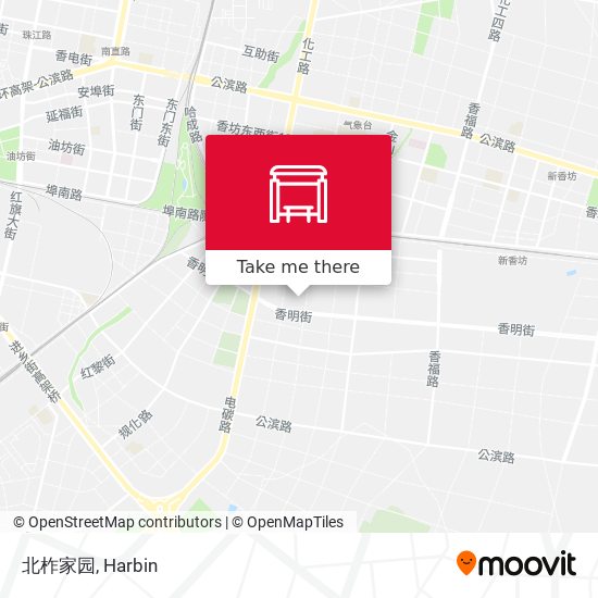 北柞家园 map