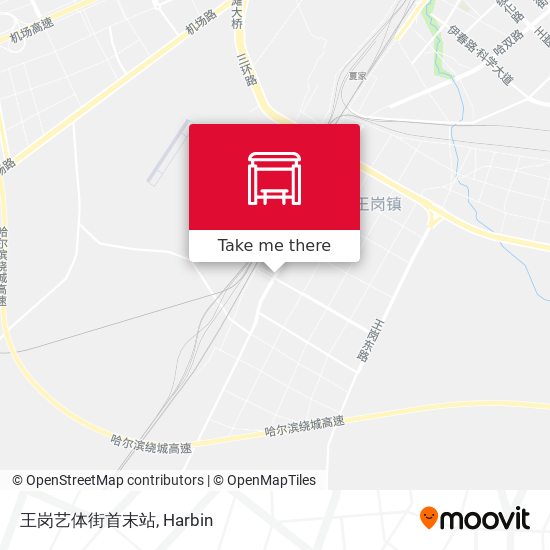 王岗艺体街首末站 map