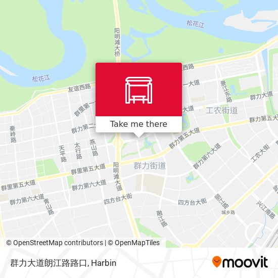 群力大道朗江路路口 map