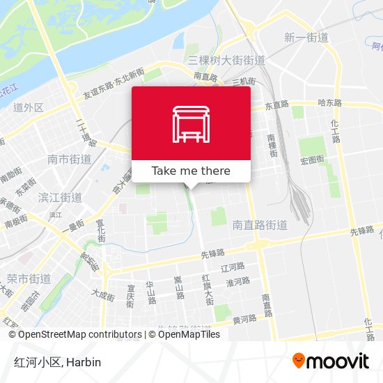 红河小区 map
