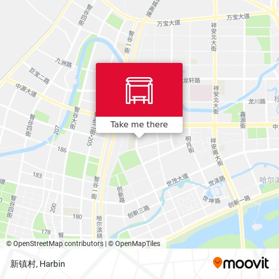 新镇村 map