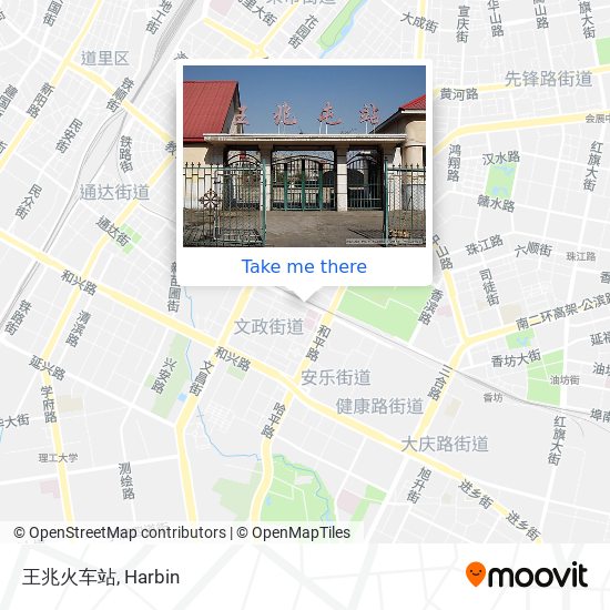 王兆火车站 map