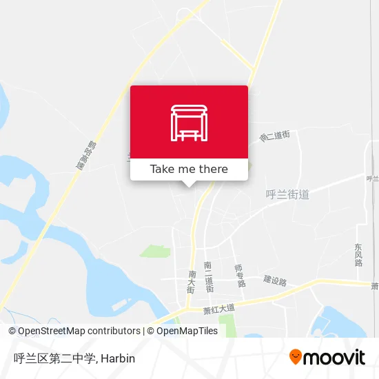 呼兰区第二中学 map