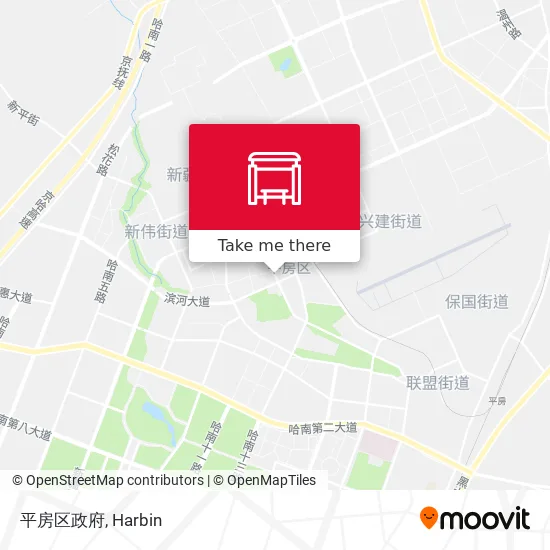 平房区政府 map