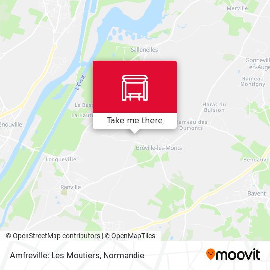 Mapa Amfreville: Les Moutiers