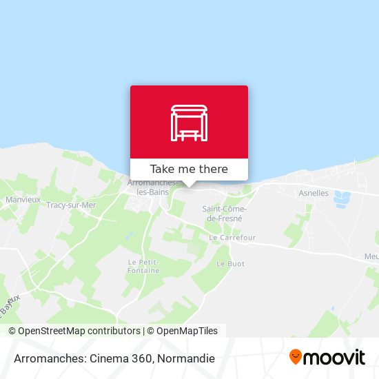 Mapa Arromanches: Cinema 360