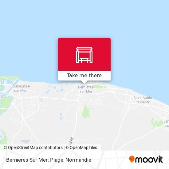 Mapa Bernieres Sur Mer: Plage